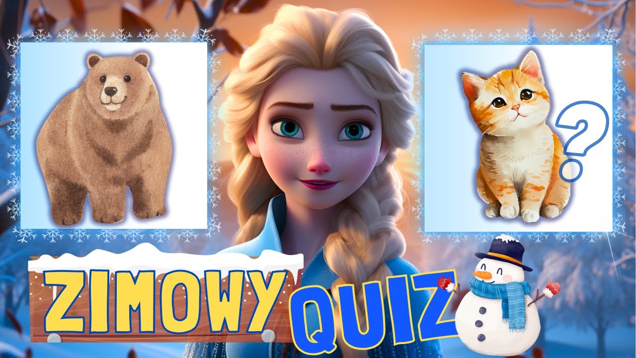 PL - Co wiesz o zimie - Super QUIZ dla dzieci z Elsą